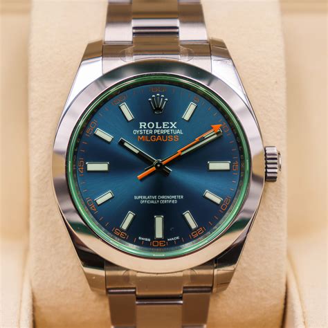 rolex milgauss z blue watch|Rolex z blue model.